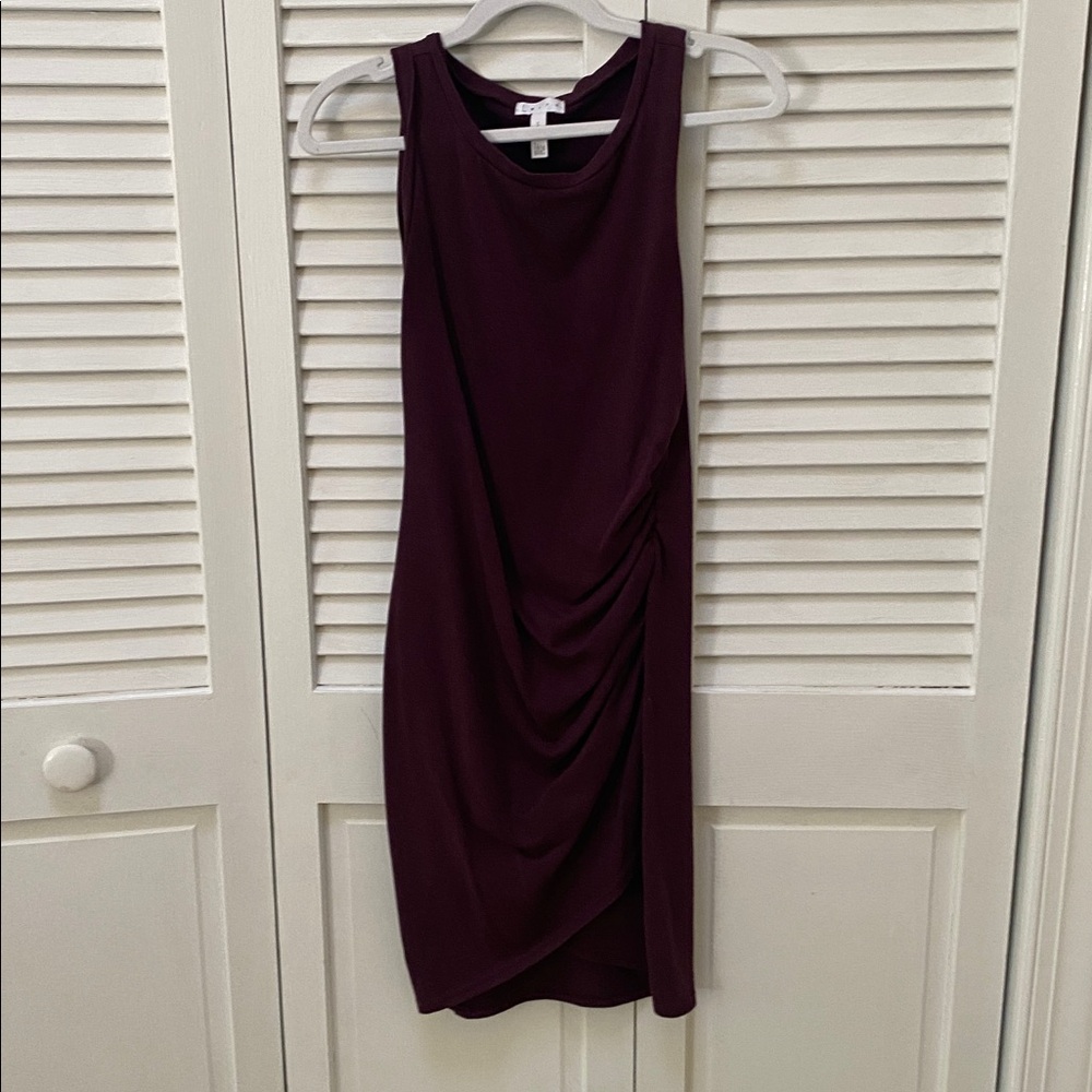 Leith Ruched maroon Sleeveless Dress size small